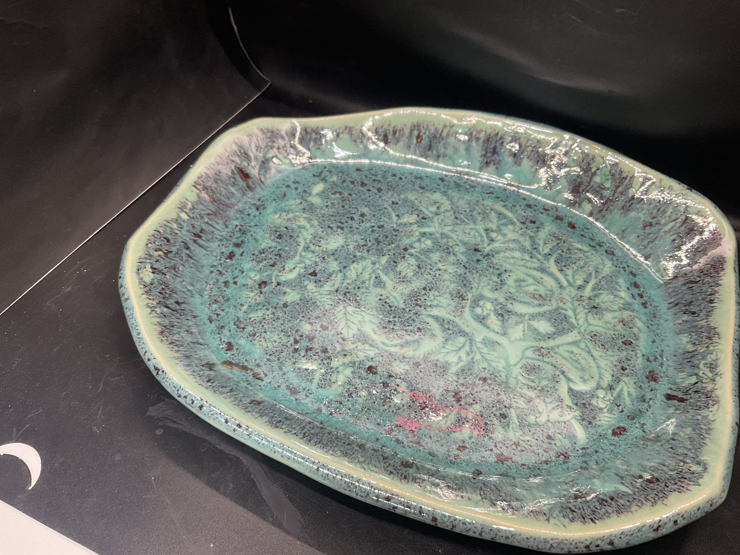 Squirrel small platter Dragon Stone color