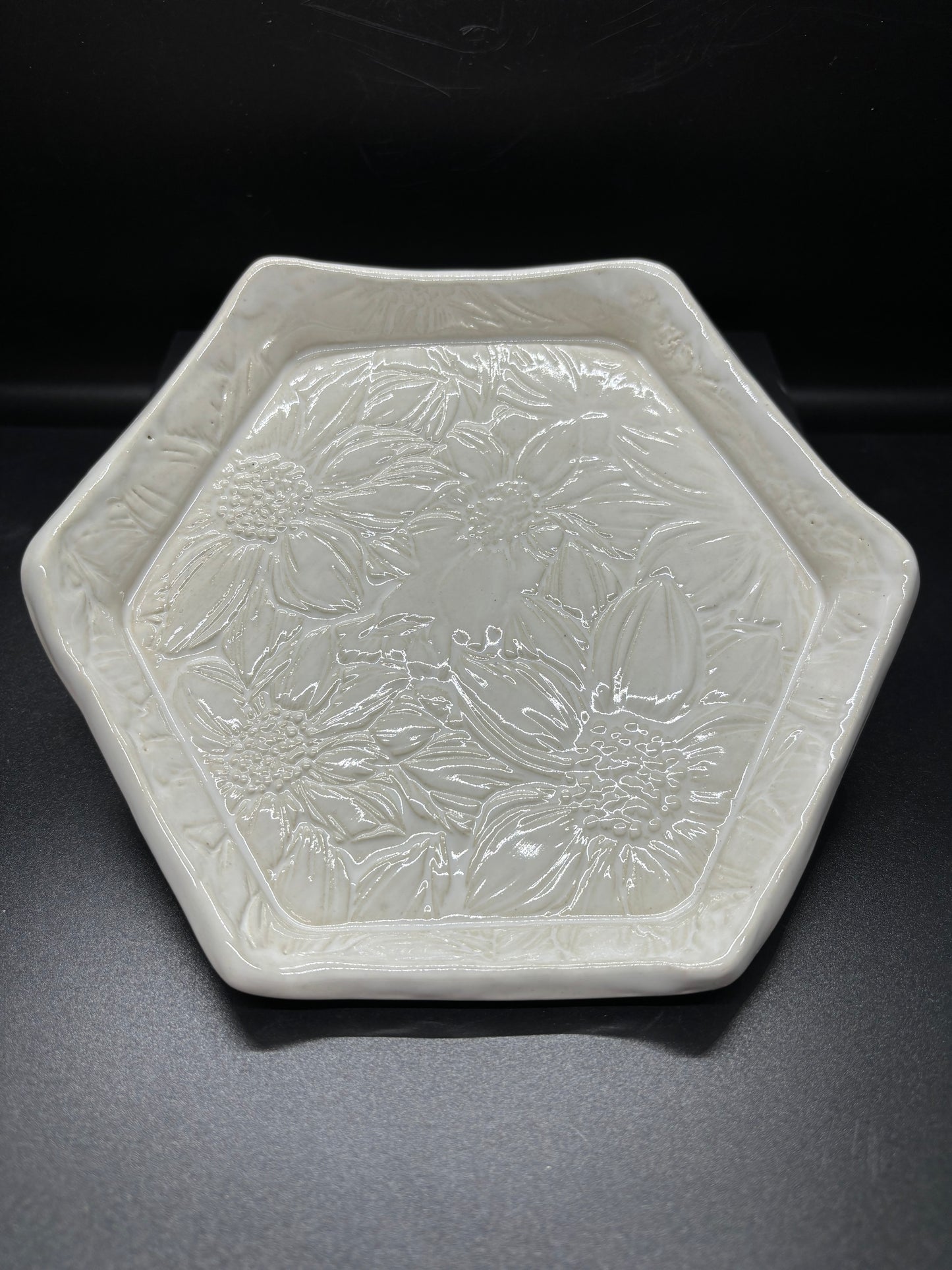 Flower plate small Snow White