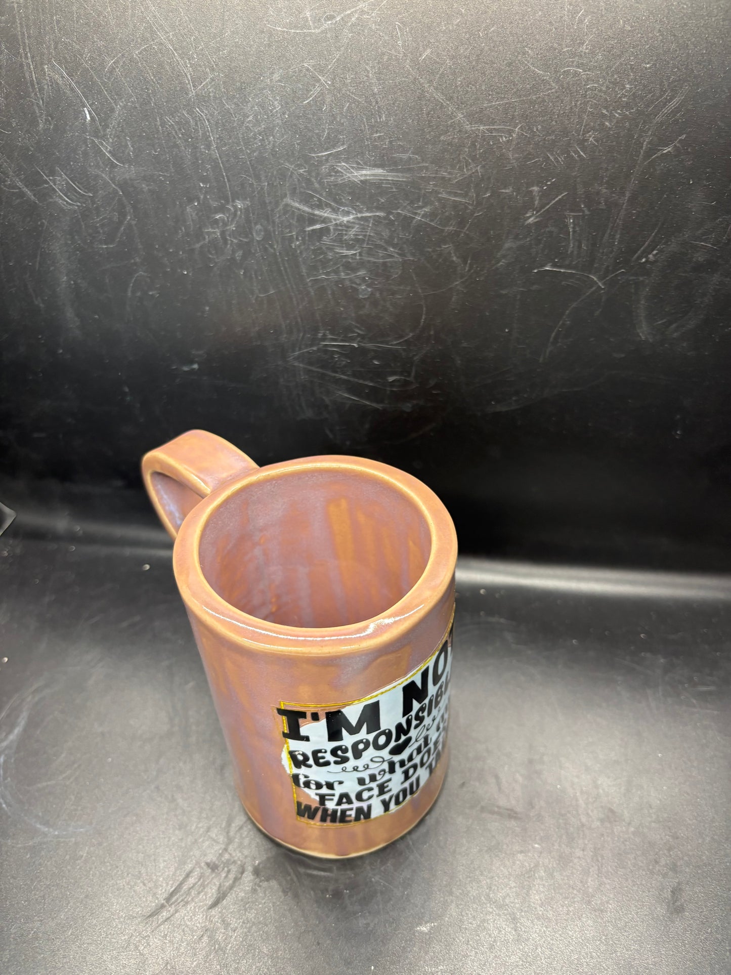 “Not responsible face” Mug