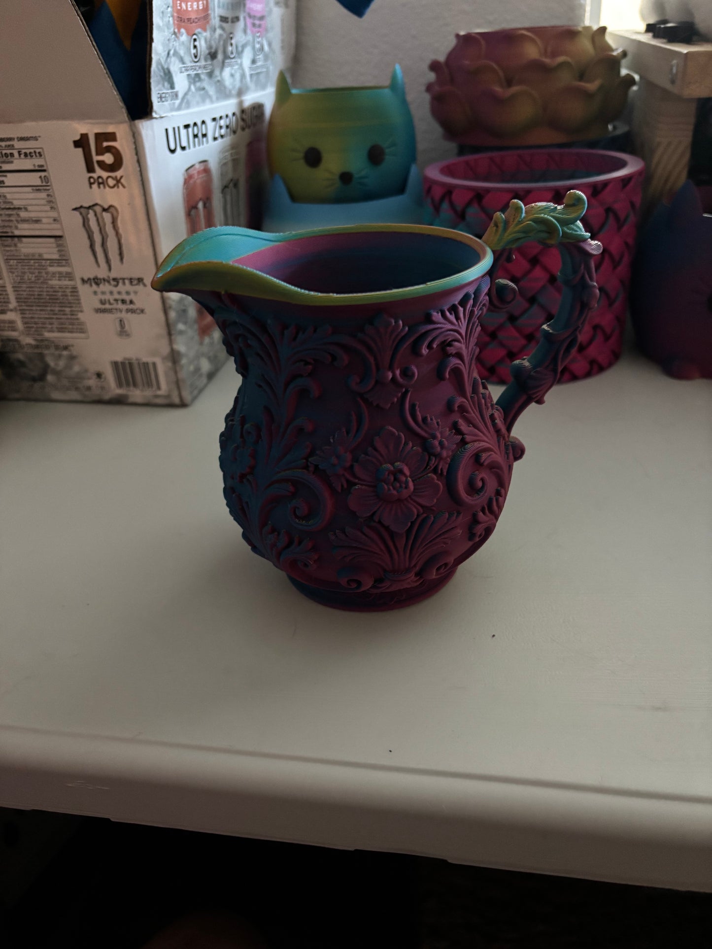 Burlesque pitcher vase