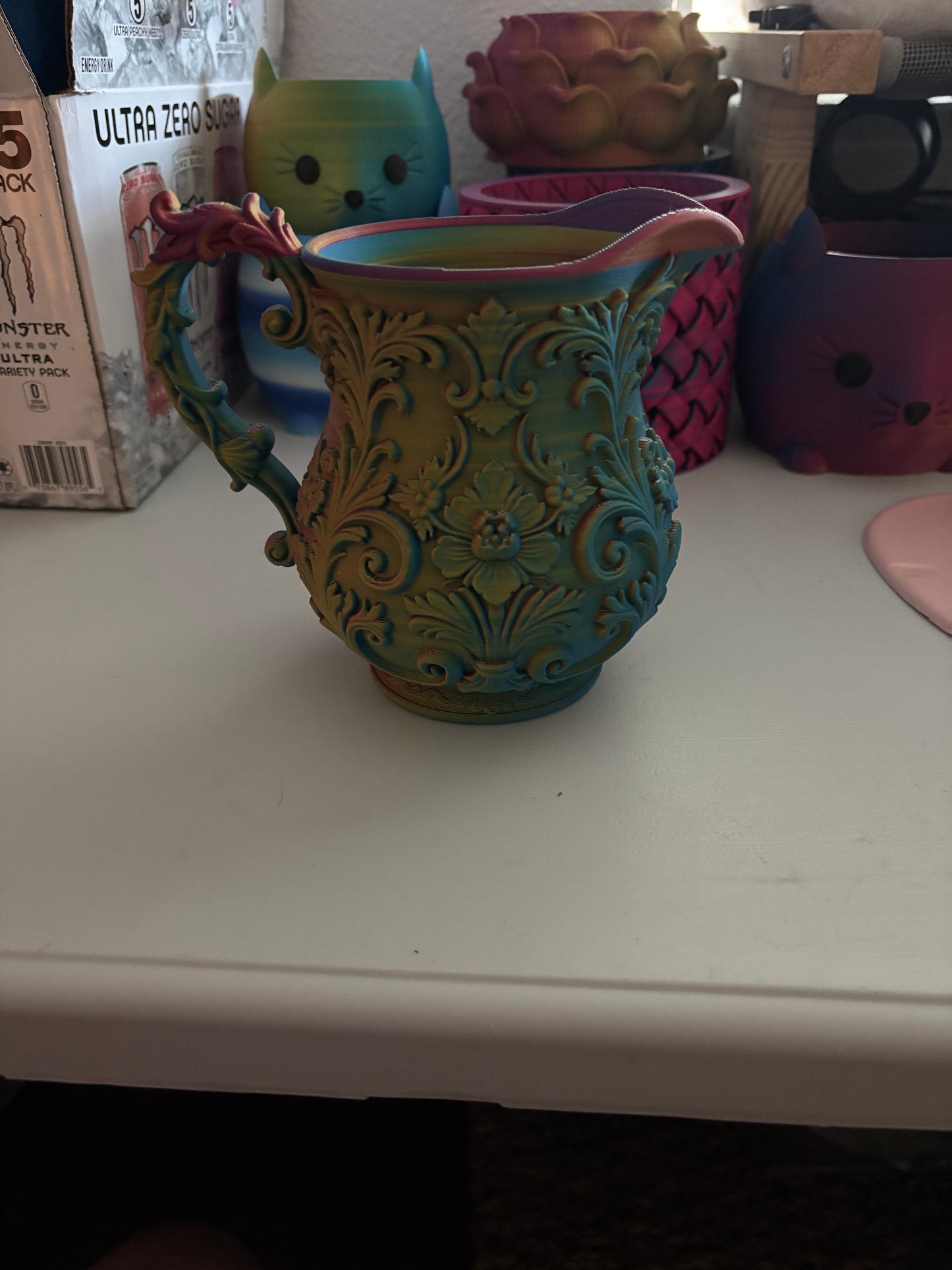 Burlesque pitcher vase